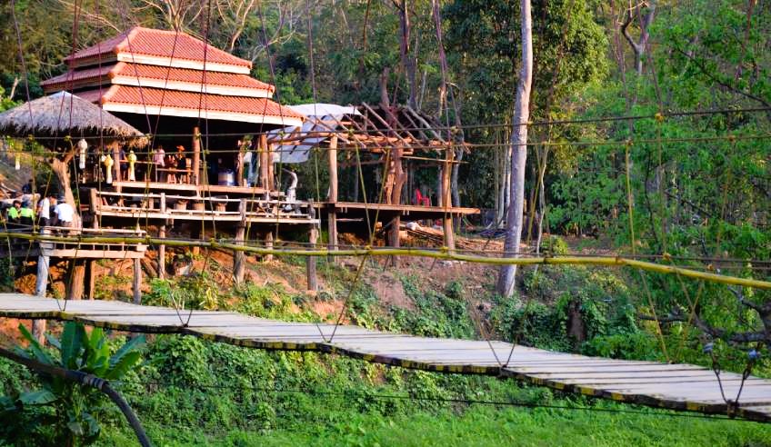 ⛺บ้านป่าหมากชุมชนกลางป่า กางเต็นท์ ท่องเที่ยวชุมชนบ้านป่าหมาก ลานกางเต็นท์4